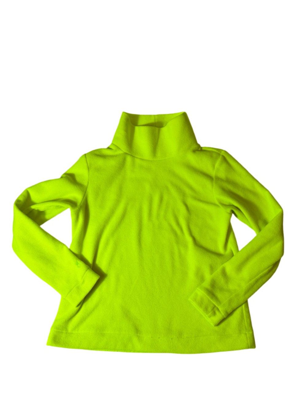 Dudley Stephens Neon Yellow Fleece Turtleneck Pullover Women’s Long Sleeve
M